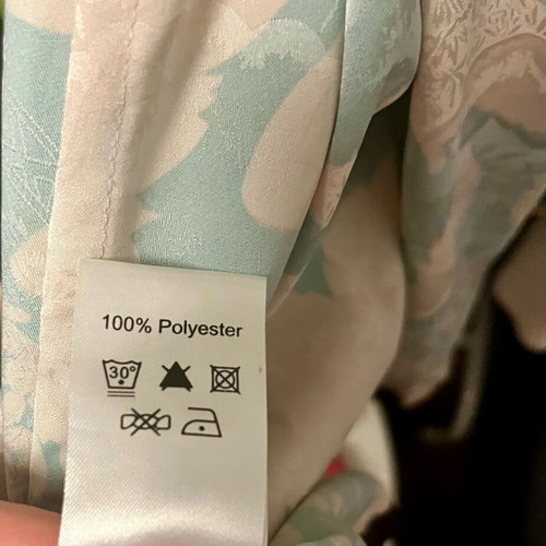 Karavan Floral Mini Wrap Dress like new, beige and green, size L