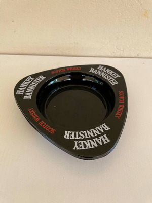 Hankey Bannister Whisky Vintage Glass Ashtray like new