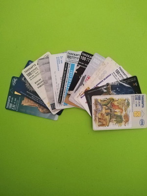Collectible phone cards used from various museums