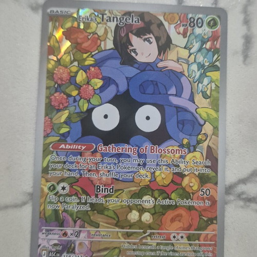 Pokemon TCG Erika's Tangela card like new with sleeve and toploader
