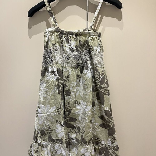 Miss Ergi cotton girls' dress size 10 like new, green floral