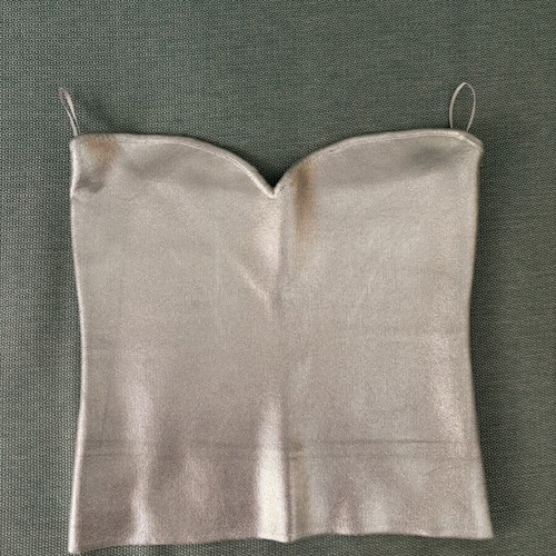 Zara strapless top like new, silver, size M
