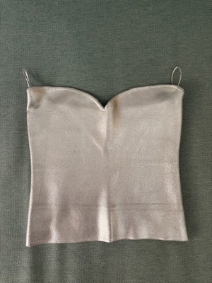 Zara strapless top like new, silver, size M
