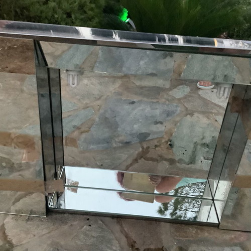 Large bathroom mirror with side cabinets like new