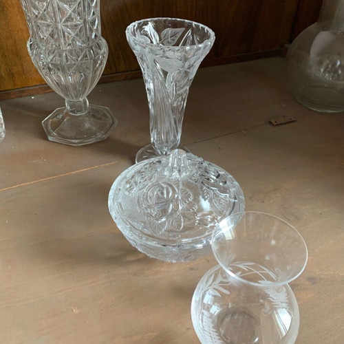 Crystal vases new, all together