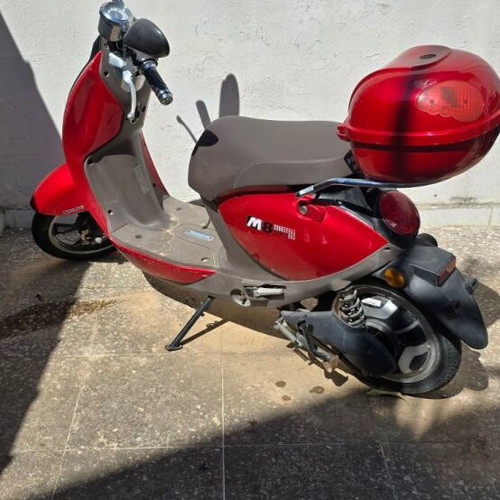 Red electric scooter for repair or spare parts