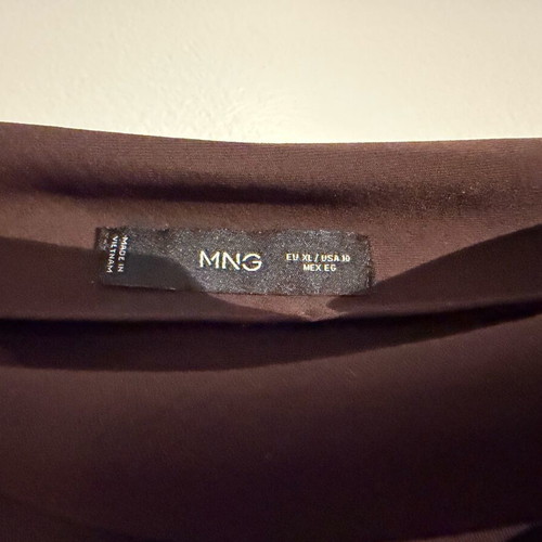 Mango brown one-shoulder blouse XL like new