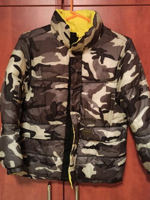 Zara reversible thin jacket used, gray and yellow, size 152 cm