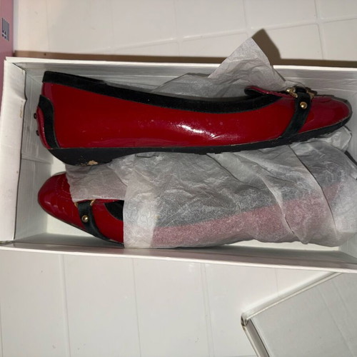 Loafers red patent leather K D like new, size 37
