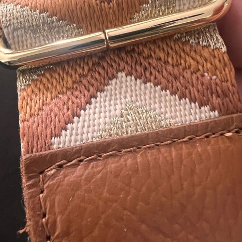 Woven strap with leather new for bags