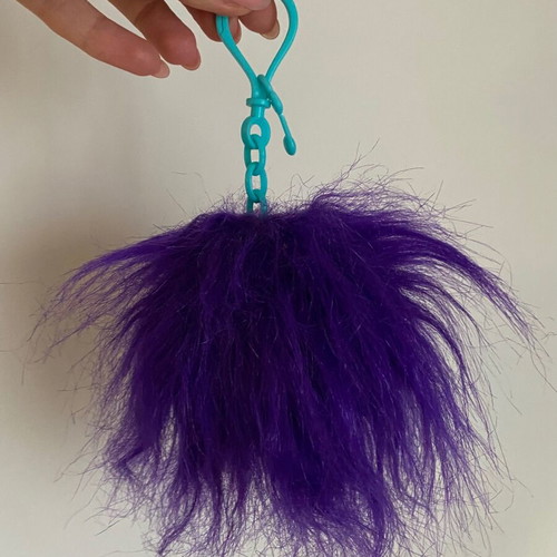 DreamWorks Trolls Band Together Rainbow Pom Poms Keychain used