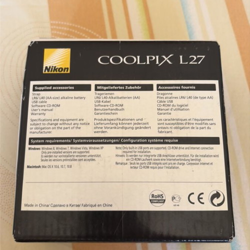 Nikon Coolpix L27 16.1MP Camera with 5x Zoom new