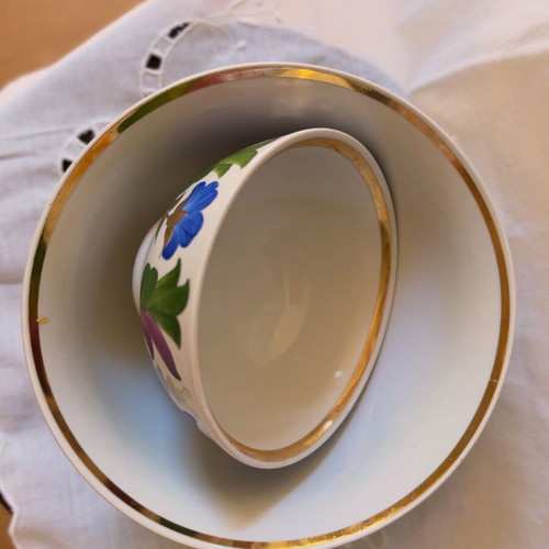 Vintage Soviet porcelain tea set from 1970s