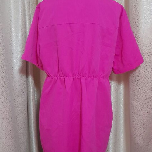 Fuchsia shirt dress, size L-XL