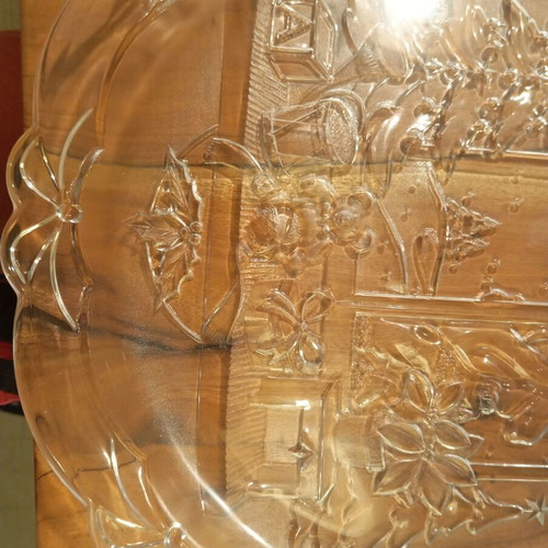 Soga Christmas platter unused with embossed designs