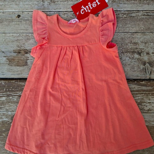 Chief Orange Cotton Dress New for Girl Size 1