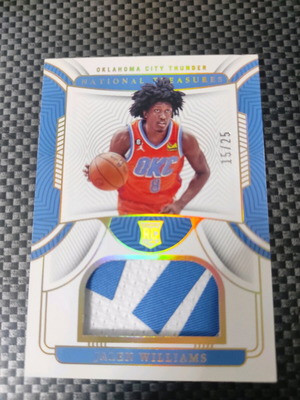 2022 National Treasures Patch Jalen Williams Rookie RC new