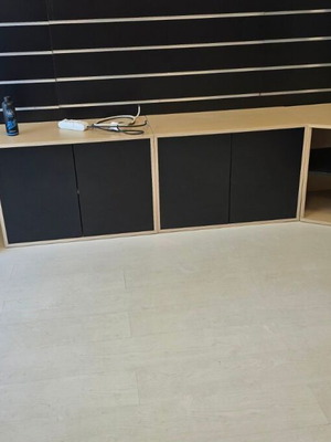 Storage Cabinets like new, set of 4 with doors and shelves