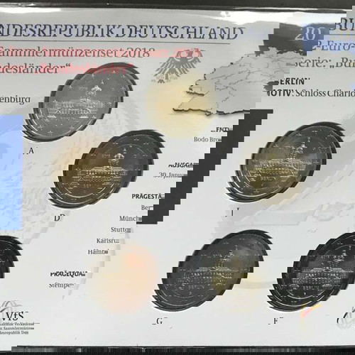 SAC Γερμανία 2 Ευρώ 2018 A-D-F-G-J UNC Βερολίνο (blister)