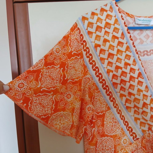 Long summer dress like new, orange, size M
