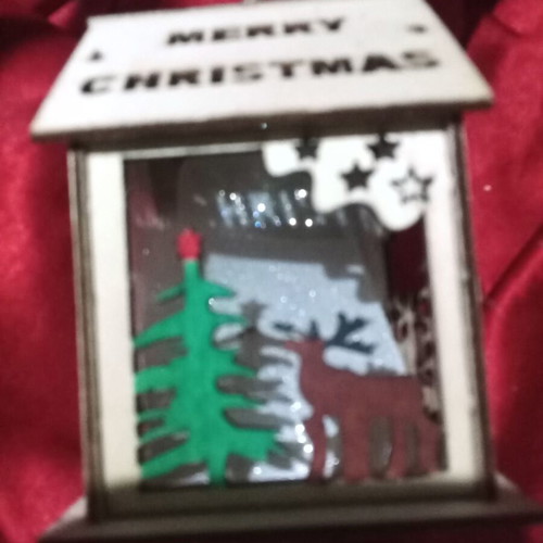 Christmas tree decoration used, small wooden souvenir