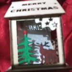 Christmas tree decoration used, small wooden souvenir