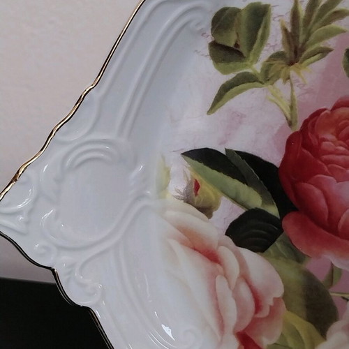 SNT Home serving platter, dishwasher safe, floral design