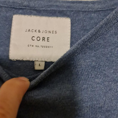 Jack & Jones men's sweater used, blue, size L, spring knit