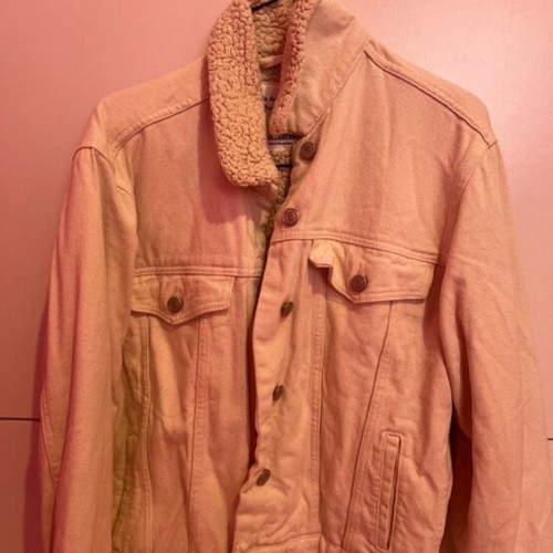 Pull & Bear denim jacket like new, beige, XS