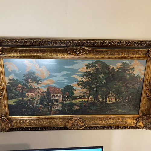 Handmade embroidered frame for sale - HANDMADE EMBROIDERY