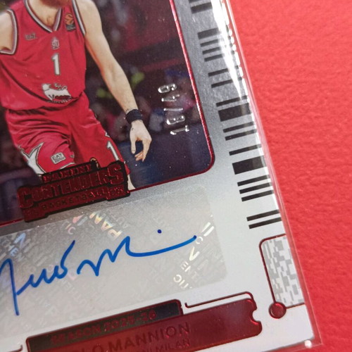 Niccolò Mannion Red AUTO /49 Panini Contenders EuroLeague 2025-26 card like new