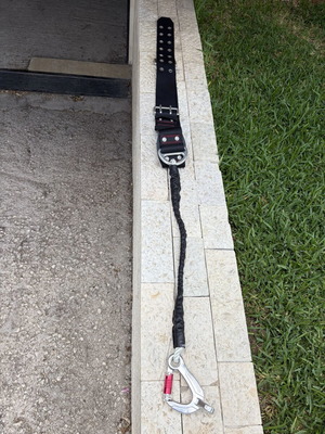 Parade belt with safety carabiner new, fire brigade use