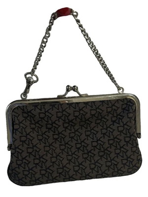 DKNY μικρή vintage τσάντα, μπεζ και καφέ