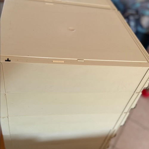 Plastic Office Drawer Unit with 12 Drawers used, beige