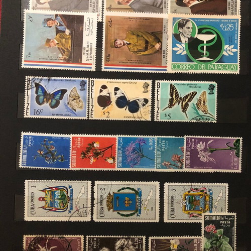 Stamp album like new with thematic series from many countries