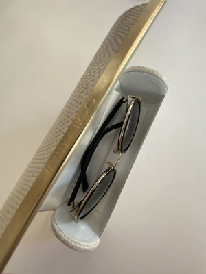 Jimmy Choo Andie/S J7QM3 round glitter sunglasses