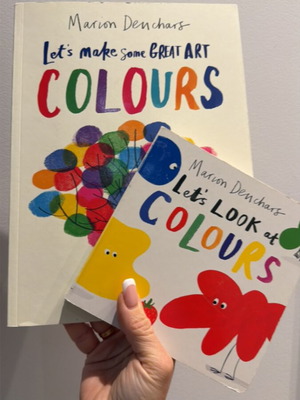Set of 2 Marion Deuchars books about colours as new