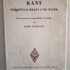 Kant persőnlichkeit und werk έκδοσης 1942