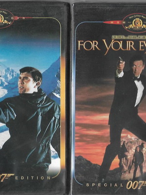 DVD Τζέιμς Μποντ μεταγλωτισμένα, καινούργια, σετ 2 ταινιών
