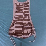 Grey athletic cut top, size Small, side ruching
