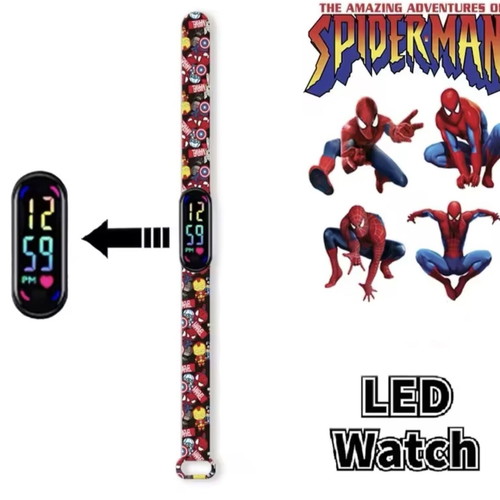 Spiderman kids LED watch new, waterproof