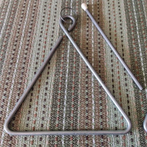 Triangle percussion instruments set of 2 used