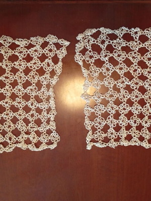 Crochet doilies handmade, like new, set of two 33×33 cm