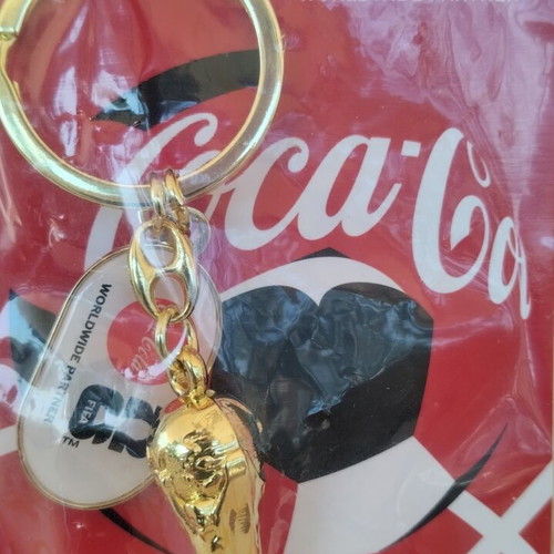 FIFA 2026 World Cup Keychain new from Coca Cola with winner's trophy