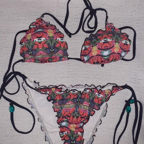 Emma Swimwear bikini like new, size 1 (S/XS), red multicolor