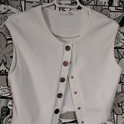 Crop top vest Zara white like new