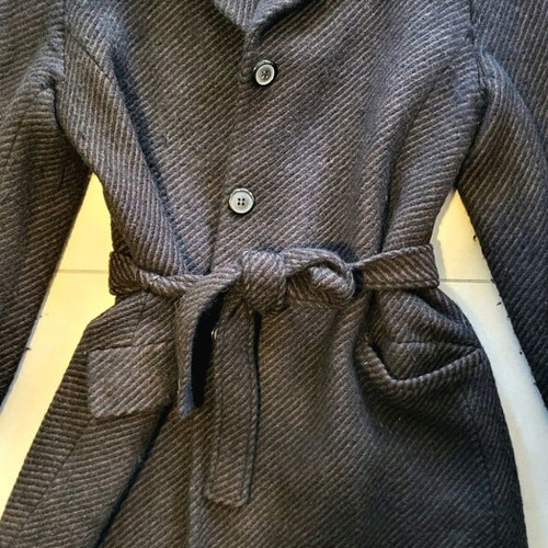 Woolen vintage coat like new, Miss Simbolo, black and brown