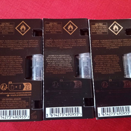 Prada Carbon Luna Rossa EDT 3 authentic tester samples new