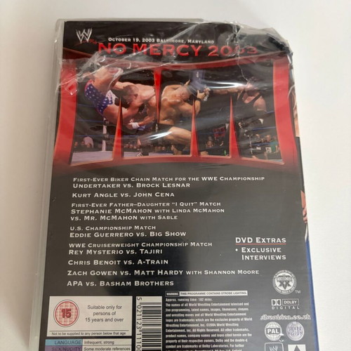 WWE No Mercy 2003 DVD new, Silver Vision sealed