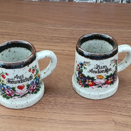 Vintage German shot glasses set of two, new
